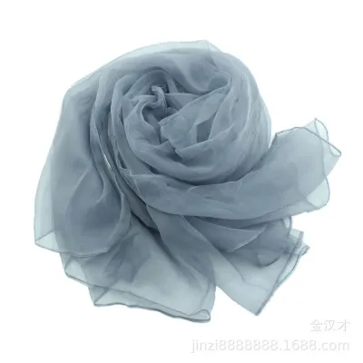 Luxury Custom Korean Long Chiffon Shawl Muslim Hijab Silk Scarf