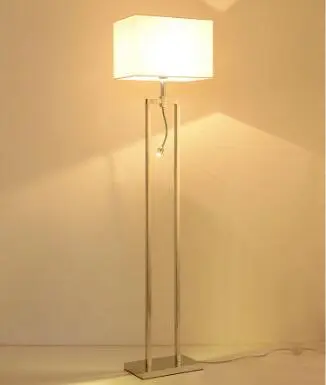 LED Metallic Chrome Floor Lamps for Living Room