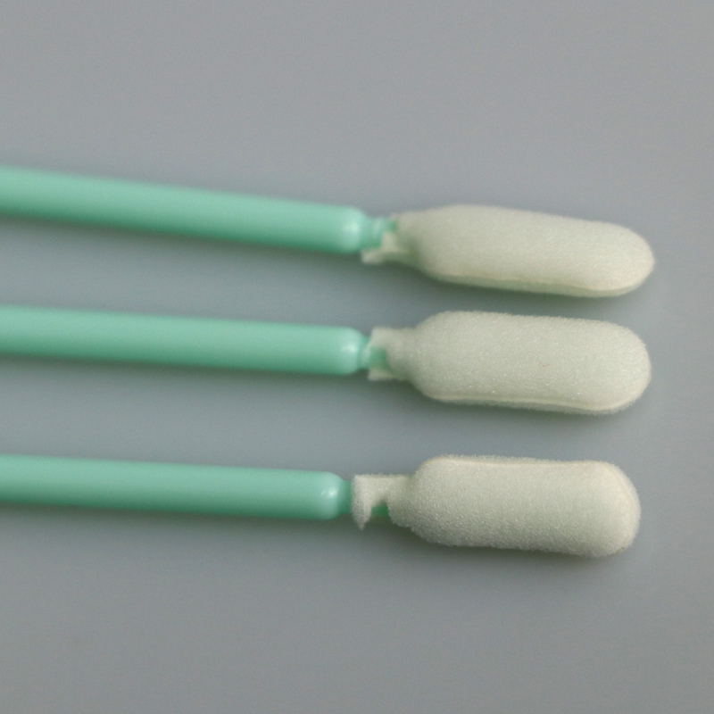 Hög förmåga Round Head Cleanroom Foam Tip Swab