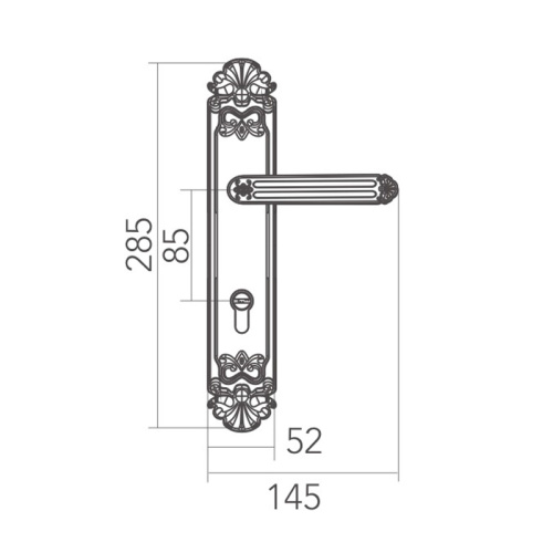 Lock de puerta clásica de estilo europeo