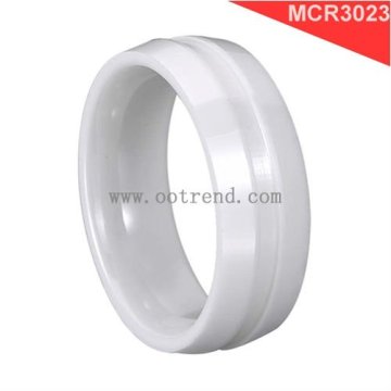 Eternity Ceramic Rings,Grooved White ceramic rings