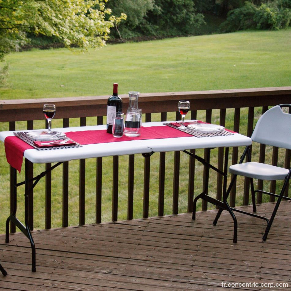 Table bas pliale à 5 pieds avec roues en caoutchouc