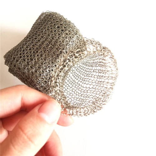 Ss Wire Mesh 304 316 stainless steel gas liquid filter compressed knitted wire mesh Supplier