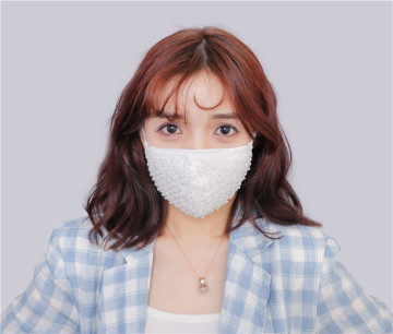 Fashionable French embroidered silk mask