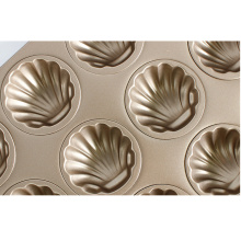 12x Non-stick Madeleine Cake Mold (Golden)