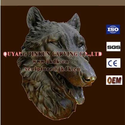 The wolf bronze sculpture garden decoration sculpture