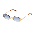 Diamond Cut Rimless Sunglasses