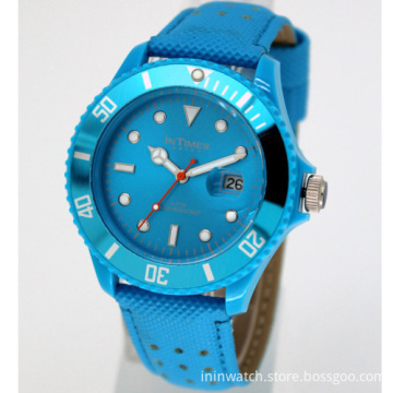 10 Colors Leather Strap Quartz Watch Man Size (IT-057L)