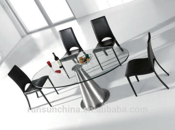 ST-062 oval shape stainless steel dining table