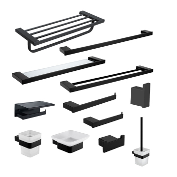 Edelstahl -Wand -Badezimmerzubehör Set - Robenhaken, Toilettenpapierhalter, Seifengerichte, Handtuchregal