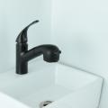 ร้อนและเย็นสแควร์ดึงทองเหลืองโบราณห้องน้ำ Mixer ดึงอ่างล้างหน้า Faucet