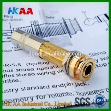 OEM custom machining service high precision end pin Stereo Jack, electrica guitar endpin jack