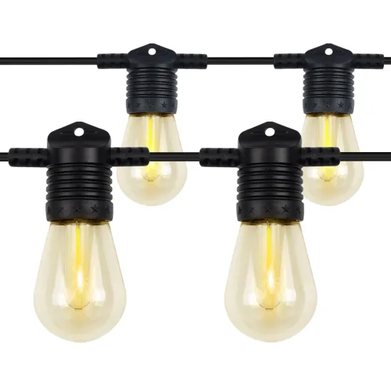 Replaceable Wick Plastic Party Patio Globe String Lights S14/E12 27FT