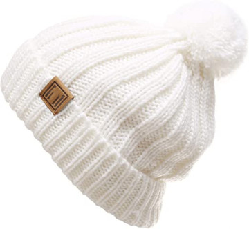 New winter hat wool ball flanging label hat