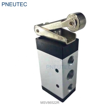 5-Way 2-Position G1/4 MSV86522-R Roller Type Directional Valve - Manual Hand Control Pneumatic Air Valve