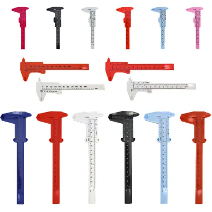 Plastic Tattoo Stencils Vernier Caliper for Eyebrow Measurement Tool