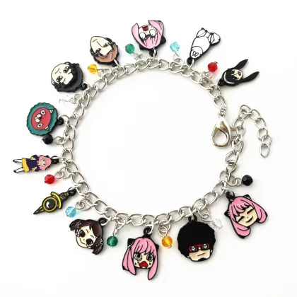 High Quality Wholesales: Custom Zinc Alloy SPY FAMILY Charm Bracelet