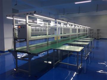 Belt Conveyor Assembly Line with Working Table
