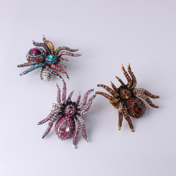 Exquisite Spider Shape Gold Ring With Color Zircon Ring For Your Own