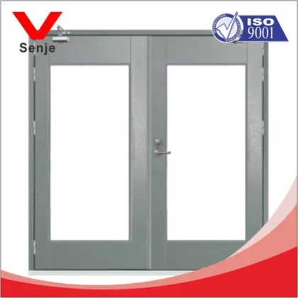 fireproof tempered glass door, commercial double glass doors,fireproof door