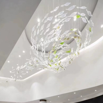 Customized Handmade Glass Chandelier for Modern Hotel Lobby and Banquet Hall Designs
