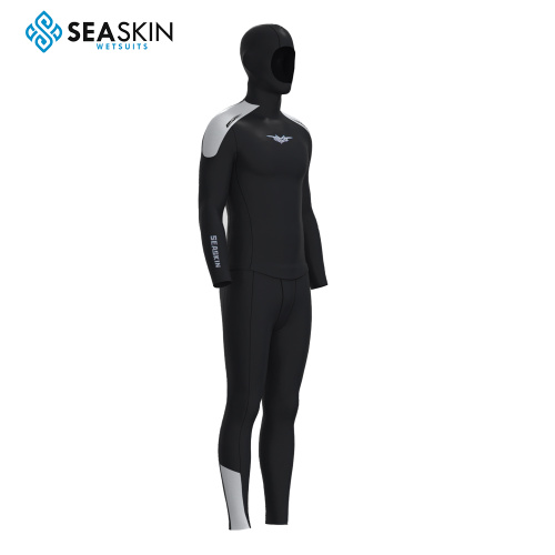 Seaskin Two Pieces Men's Hooded Spearfishing Wetsuits