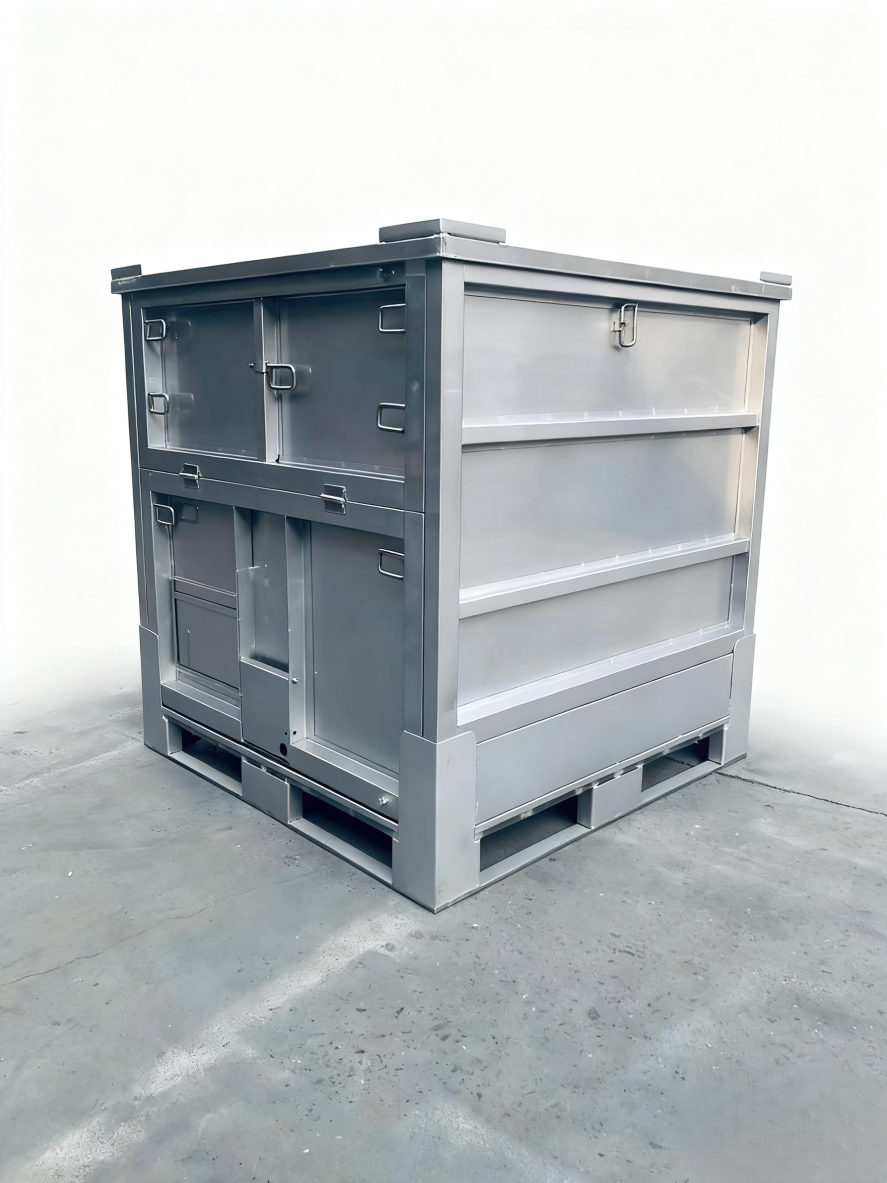 Stainless steel folding turnover box1 Stainless steel folding turnover box1