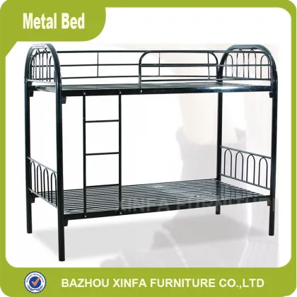 School Dormitory Metal Double Deck Bed/Double Decker Metal Bed Frame