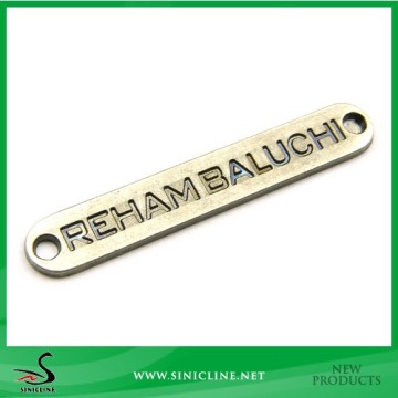 Sinicline Custom Engraved Metal Cloth/ Garment Tags Brand Label