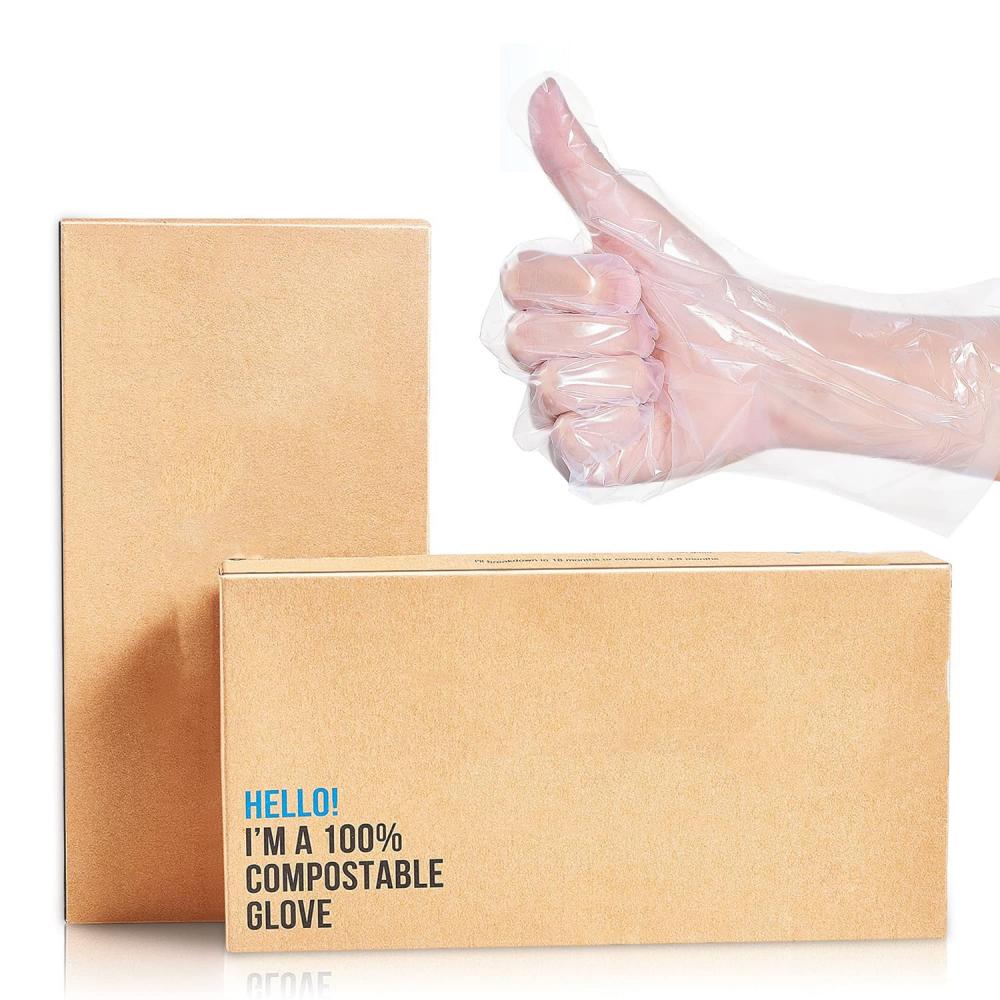 Compostable Food Service Gloves Derived from Cornstarch