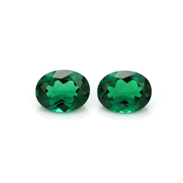 Perhiasan Bunga Emerald Oval 7x9mm Tumbuh di Lab Zambia