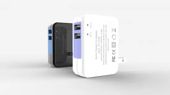 Multi Plug Dual Usb Travel Wall Charger