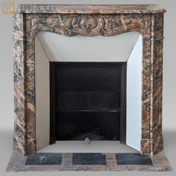 Huaxu Louis XV Gaya Pink Enjugerais Marble Mantel