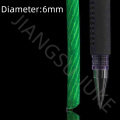 Green PVC coated steel wire rope