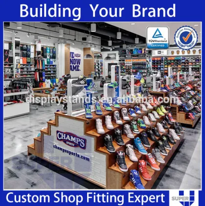 steps display champion sports shoe rack shoe display furniture