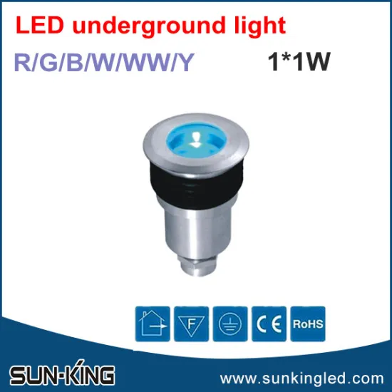 New type 1Watts led stair in-ground lamp green/blue, round led mini underground light 1W