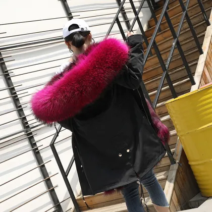 Womens Parka Casual Outwear Autumn Winter Military Hooded Coat Winter Jacket Women Fur Coats Women's Winter Jackets And Coats