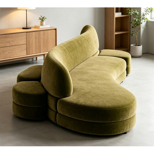 Sofa Fabrik Dua Sisi Melengkung