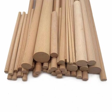 Custom Size Beech Wooden Sticks: Solid Wood Rods, Round Sticks for Wood Crafts