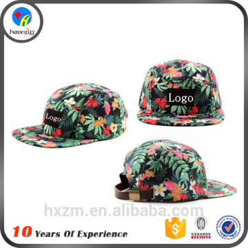 New Style Floral Print Wholesale 5 Panel Caps