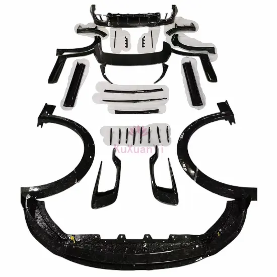 M Style Dry Carbon Fiber Front Lip Rear Diffuser Side Skirt Body Kit for Maserati Levante