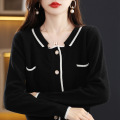Collared lapel small fragrance style coat female