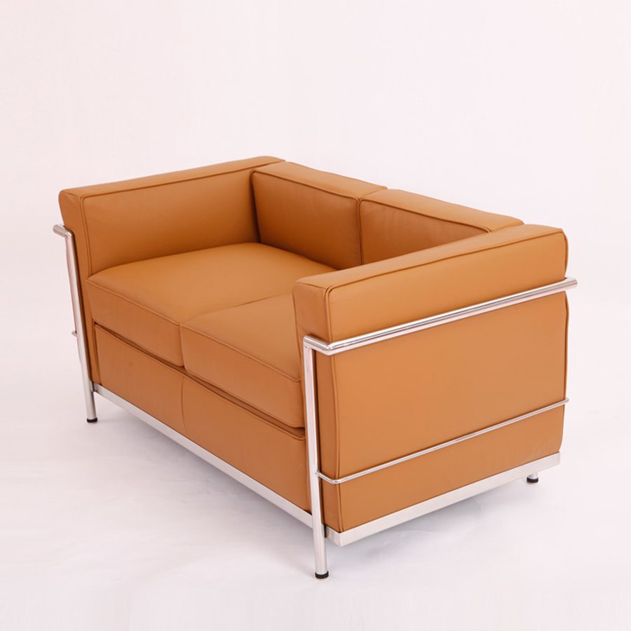 Le Corbusier LC2 2 أريكة جلدية مقعد