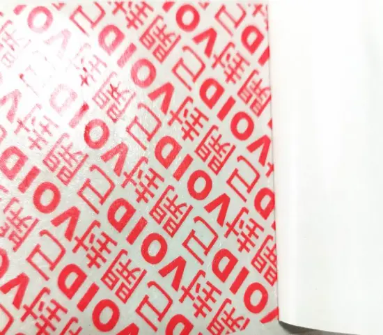 tamper proof coated paper label material