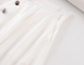レディースシングル胸肉シフォンホワイトAライン装飾スカート