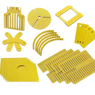 CNC Cut FR4 Epoxy Board and Glass Sheets for Electrical Applications - Yellow & Black