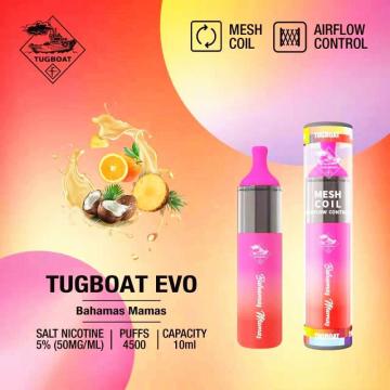 El mejor remolcador Evo 4500 bocanadas de vape desechable EAUS