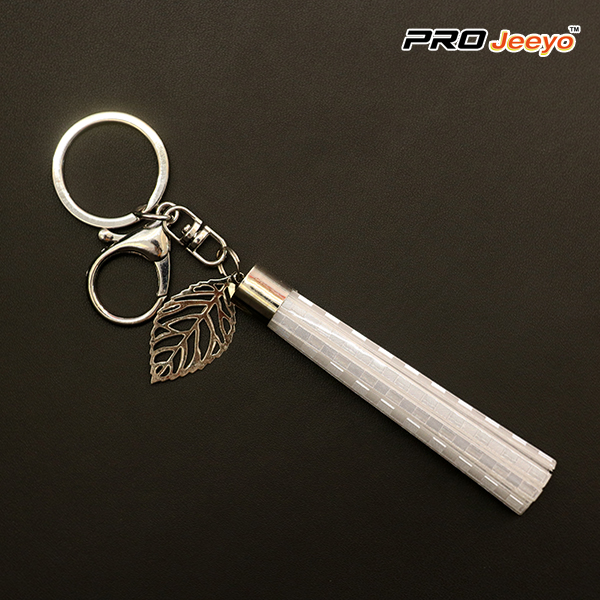 Reflective White Charging Cable Connector Keyring Rk Usb001w