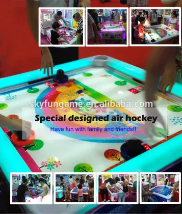 Coin operated arcade air hockey game two player air hockey