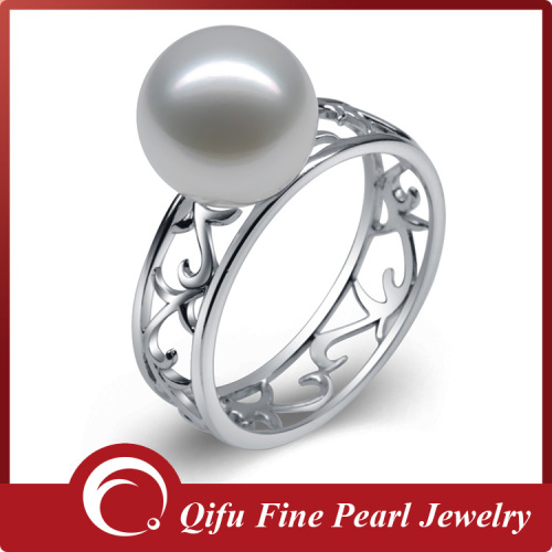 Perfect Original 925 Italian Silver Freshwater Pearl Rings